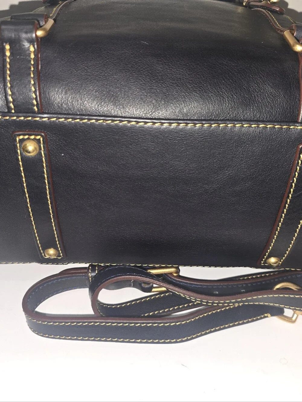 Dooney and Bourke Florentine Satchel Large Navy.